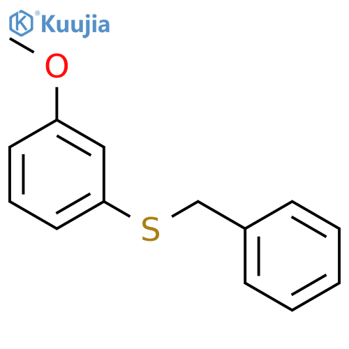 Benzene, 1-methoxy-3-[(phenylmethyl)thio]- structure