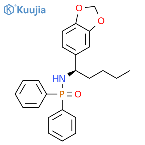 Phosphinic amide,N-[(1R)-1-(1,3-benzodioxol-5-yl)pentyl]-P,P-diphenyl- structure