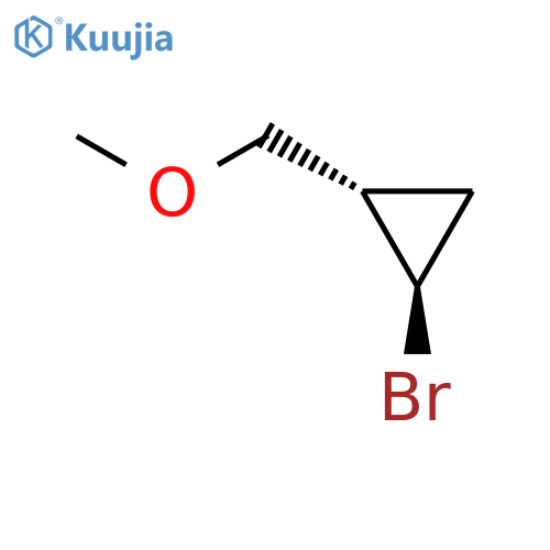 Cyclopropane, 1-bromo-2-(methoxymethyl)-, trans- structure