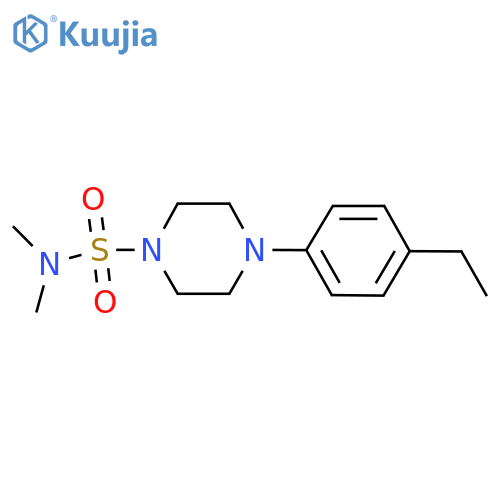 4-(4-ethylphenyl)-N,N-dimethylpiperazine-1-sulfonamide structure