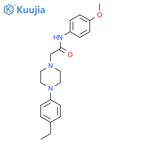 2-4-(4-ethylphenyl)piperazin-1-yl-N-(4-methoxyphenyl)acetamide structure