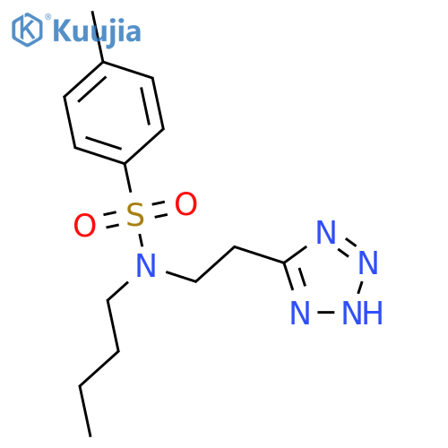 N-butyl-4-methyl-N-[2-(2H-tetrazol-5-yl)ethyl]benzenesulfonamide structure
