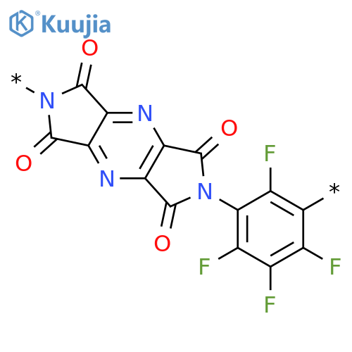 Poly[(5,7-dihydro-1,3,5,7-tetraoxodipyrrolo[3,4-b:3',4'-e]pyrazine-2,6(1H,3H)-diyl)(2,4,5,6-tetrafluoro-1,3-phenylene)] structure