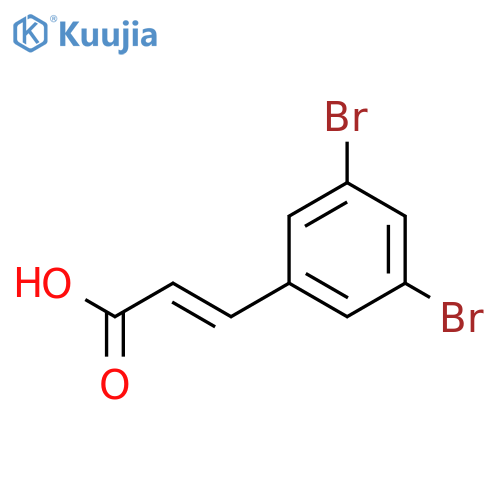(2E)-3-(3,5-dibromophenyl)prop-2-enoic acid structure
