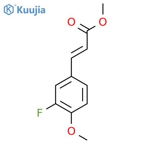 methyl (2E)-3-(3-fluoro-4-methoxyphenyl)prop-2-enoate structure