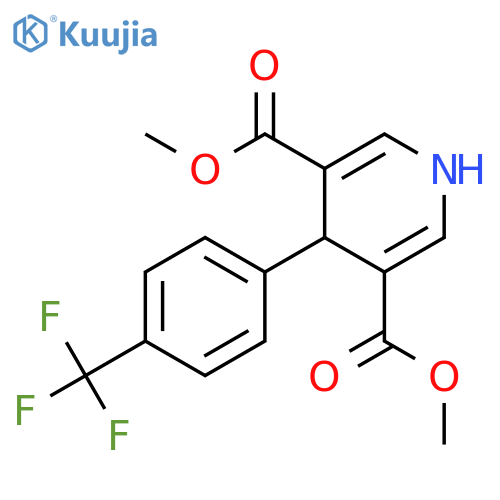 <br>4-(4-Trifluoromethyl-phenyl)-1,4-dihydro-pyridine-3,5-dicarboxylic acid dim ethyl ester structure