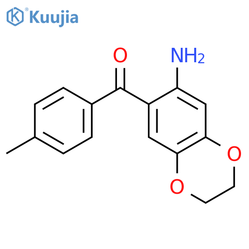 (7-Amino-2,3-dihydro-benzo[1,4]dioxin-6-yl)-p-tolyl-methanone structure
