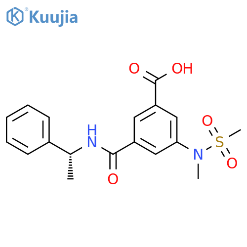 Benzoic acid,3-[methyl(methylsulfonyl)amino]-5-[[[(1R)-1-phenylethyl]amino]carbonyl]- structure