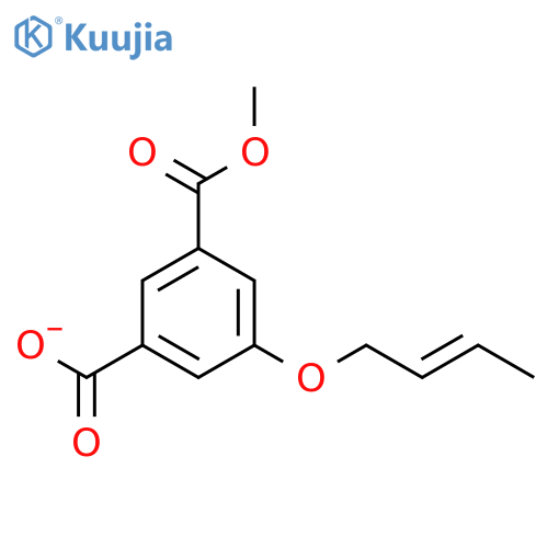 1,3-Benzenedicarboxylic acid, 5-[(2E)-2-butenyloxy]-, monomethyl ester structure