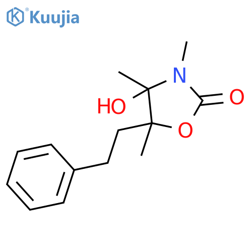 2-Oxazolidinone, 4-hydroxy-3,4,5-trimethyl-5-(2-phenylethyl)- structure