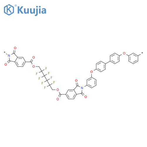 POLY[(1,3-DIHYDRO-1,3-DIOXO-2H-ISOINDOLE-2,5-DIYL)CARBONYLOXY(2,2,3,3,4,4,5,5-OCTAFLUORO-1,6-HEXANEDIYL)OXYCARBONYL(1,3-DIHYDRO-1,3-DIOXO-2H-ISOINDOLE-5,2-DIYL)-1,3-PHENYLENEOXY[1,1'-BIPHENYL]-4,4'-DIYLOXY-1,3-PHENYLENE] structure