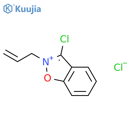 1,2-Benzisoxazolium, 3-chloro-2-(2-propenyl)-, chloride structure