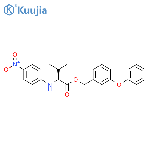 DL-Valine, N-(4-nitrophenyl)-, (3-phenoxyphenyl)methyl ester structure