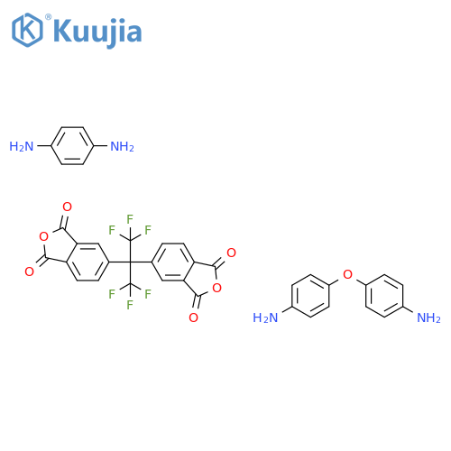 4-(4-Aminophenoxy)aniline;benzene-1,4-diamine;5-[2-(1,3-dioxo-2-benzofuran-5-yl)-1,1,1,3,3,3-hexafluoropropan-2-yl]-2-benzofuran-1,3-dione structure