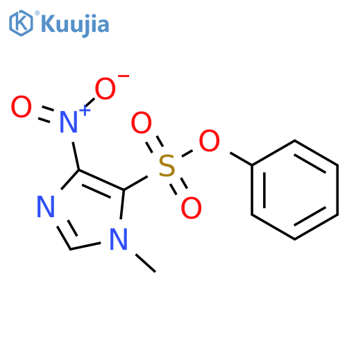 1H-Imidazole-5-sulfonicacid, 1-methyl-4-nitro-, phenyl ester structure