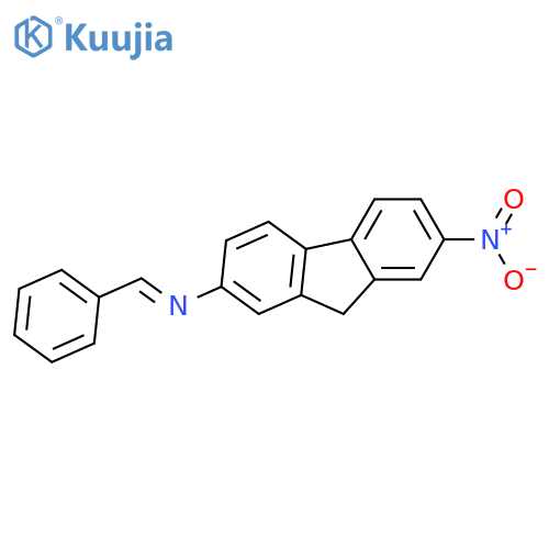 9H-Fluoren-2-amine,7-nitro-N-(phenylmethylene)- structure