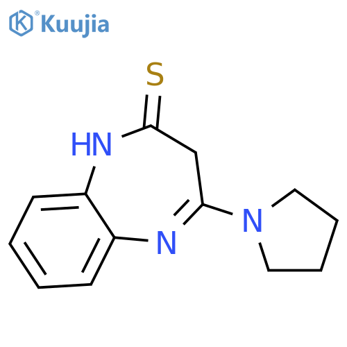 4-pyrrolidin-1-yl-1,3-dihydro-1,5-benzodiazepine-2-thione structure