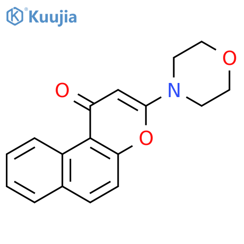 1H-Naphtho[2,1-b]pyran-1-one, 3-(4-morpholinyl)- structure