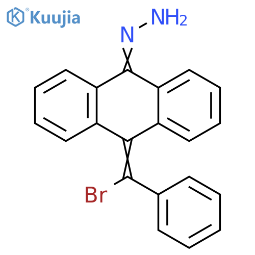 9(10H)-Anthracenone, 10-(bromophenylmethylene)-, hydrazone structure