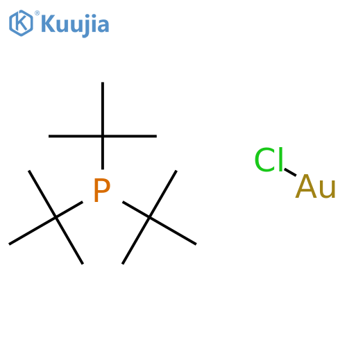 Chloro(tri-tert-butylphosphine)gold(I) structure