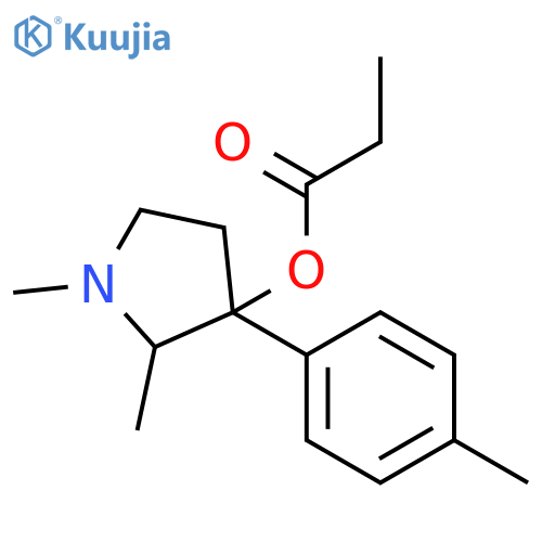 3-Pyrrolidinol,1,2-dimethyl-3-(4-methylphenyl)-, 3-propanoate structure