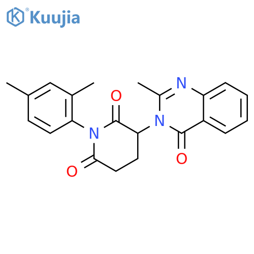 2,6-Piperidinedione,1-(2,4-dimethylphenyl)-3-(2-methyl-4-oxo-3(4H)-quinazolinyl)- structure