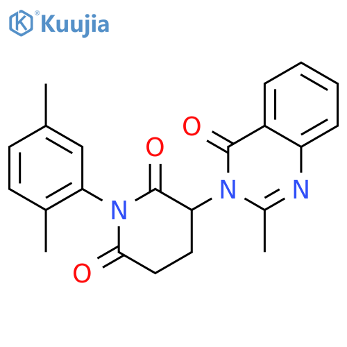 2,6-Piperidinedione,1-(2,5-dimethylphenyl)-3-(2-methyl-4-oxo-3(4H)-quinazolinyl)- structure