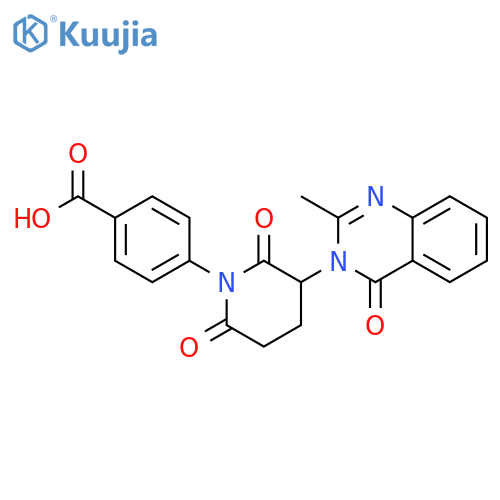 Benzoic acid,4-[3-(2-methyl-4-oxo-3(4H)-quinazolinyl)-2,6-dioxo-1-piperidinyl]- structure