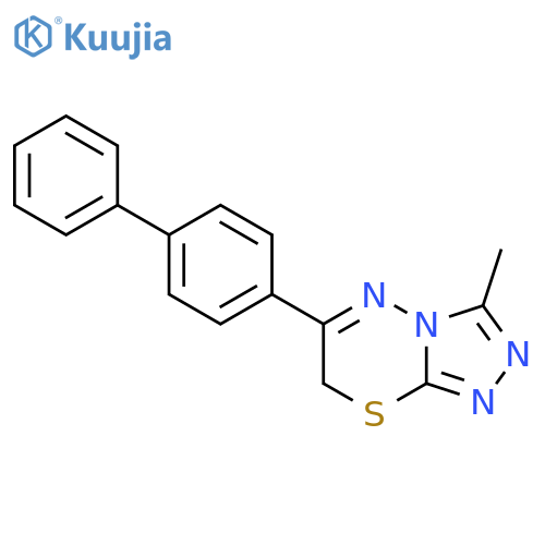 7H-1,2,4-Triazolo[3,4-b][1,3,4]thiadiazine,6-[1,1'-biphenyl]-4-yl-3-methyl-, hydrobromide (1:1) structure