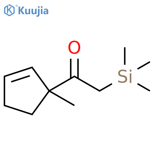 Ethanone, 1-(1-methyl-2-cyclopenten-1-yl)-2-(trimethylsilyl)- structure