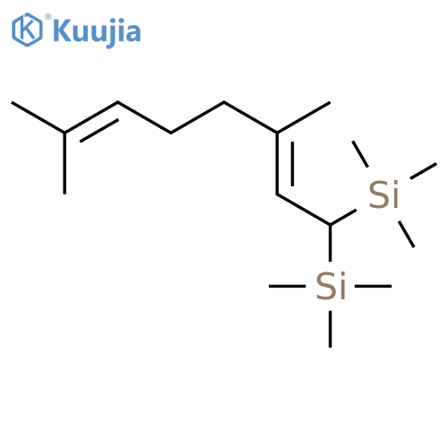 Silane, [(2E)-3,7-dimethyl-2,6-octadienylidene]bis[trimethyl- structure