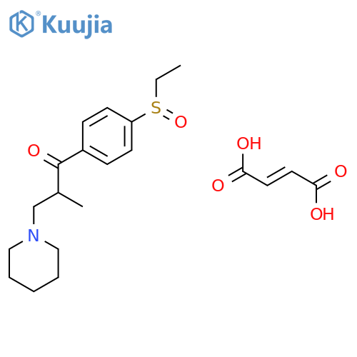 1-[4-(ethylsulfinyl)phenyl]-2-methyl-3-piperidin-1-ylpropan-1-one (2E)-but-2-enedioate structure