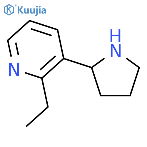 PYRIDINE, 2-ETHYL-3-(2-PYRROLIDINYL)- structure