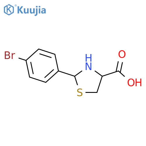2-(4-Bromophenyl)-1,3-thiazolane-4-carboxylic Acid structure