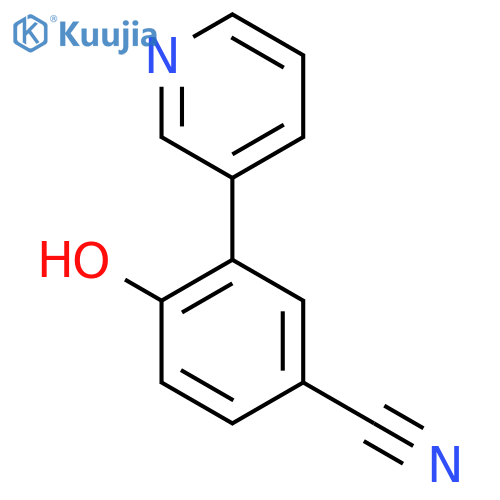 4-Hydroxy-3-(pyridin-3-yl)benzonitrile structure