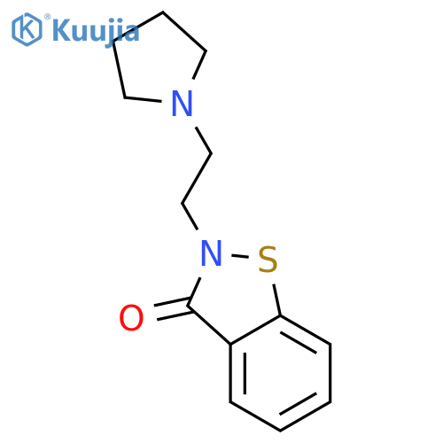 1,2-Benzisothiazol-3(2H)-one,2-[2-(1-pyrrolidinyl)ethyl]- structure