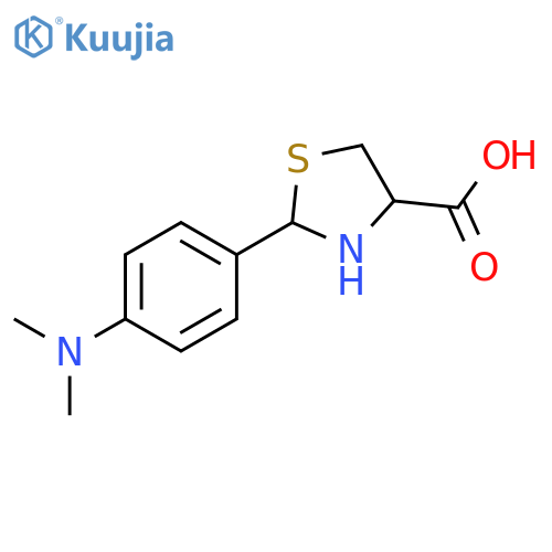4-Thiazolidinecarboxylicacid, 2-[4-(dimethylamino)phenyl]-, trans- (9CI) structure