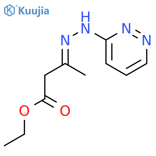 Butanoic acid,3-[2-(3-pyridazinyl)hydrazinylidene]-, ethyl ester structure