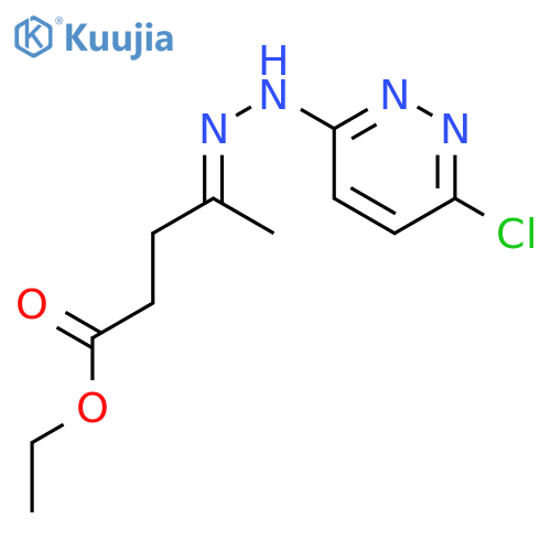 Pentanoic acid,4-[2-(6-chloro-3-pyridazinyl)hydrazinylidene]-, ethyl ester structure
