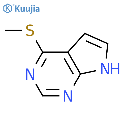 4-(methylsulfanyl)-7H-pyrrolo2,3-dpyrimidine structure