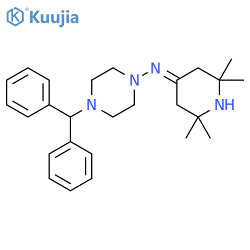 1-Piperazinamine,4-(diphenylmethyl)-N-(2,2,6,6-tetramethyl-4-piperidinylidene)- structure