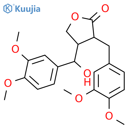 4-[(3,4-Dimethoxyphenyl)-hydroxymethyl]-3-[(3,4-dimethoxyphenyl)methyl]oxolan-2-one structure