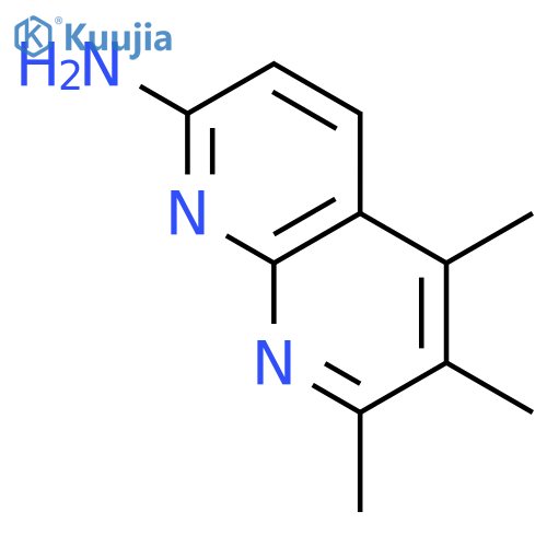 5,6,7-trimethyl-1,8-naphthyridin-2-amine structure