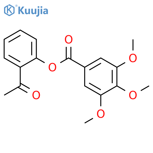 Benzoicacid, 3,4,5-trimethoxy-, 2-acetylphenyl ester structure