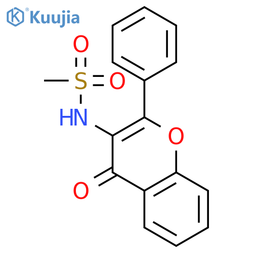 Methanesulfonamide,N-(4-oxo-2-phenyl-4H-1-benzopyran-3-yl)- structure