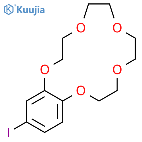 1,4,7,10,13-Benzopentaoxacyclopentadecin,2,3,5,6,8,9,11,12-octahydro-15-iodo- structure