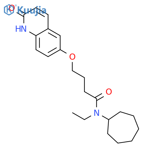 Butanamide,N-cycloheptyl-4-[(1,2-dihydro-2-oxo-6-quinolinyl)oxy]-N-ethyl- structure