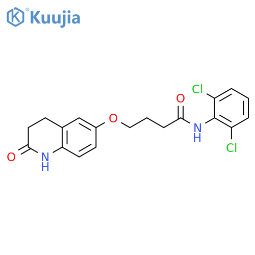 Butanamide,N-(2,6-dichlorophenyl)-4-[(1,2,3,4-tetrahydro-2-oxo-6-quinolinyl)oxy]- structure