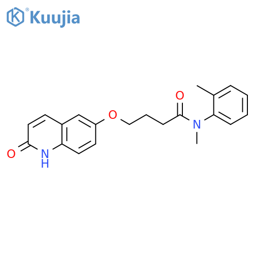 Butanamide,4-[(1,2-dihydro-2-oxo-6-quinolinyl)oxy]-N-methyl-N-(2-methylphenyl)- structure