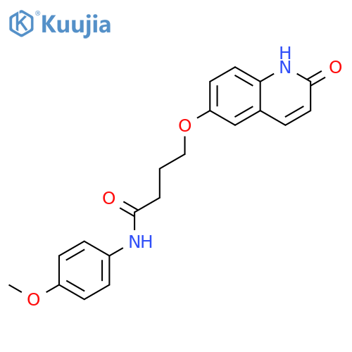 Butanamide,4-[(1,2-dihydro-2-oxo-6-quinolinyl)oxy]-N-(4-methoxyphenyl)- structure
